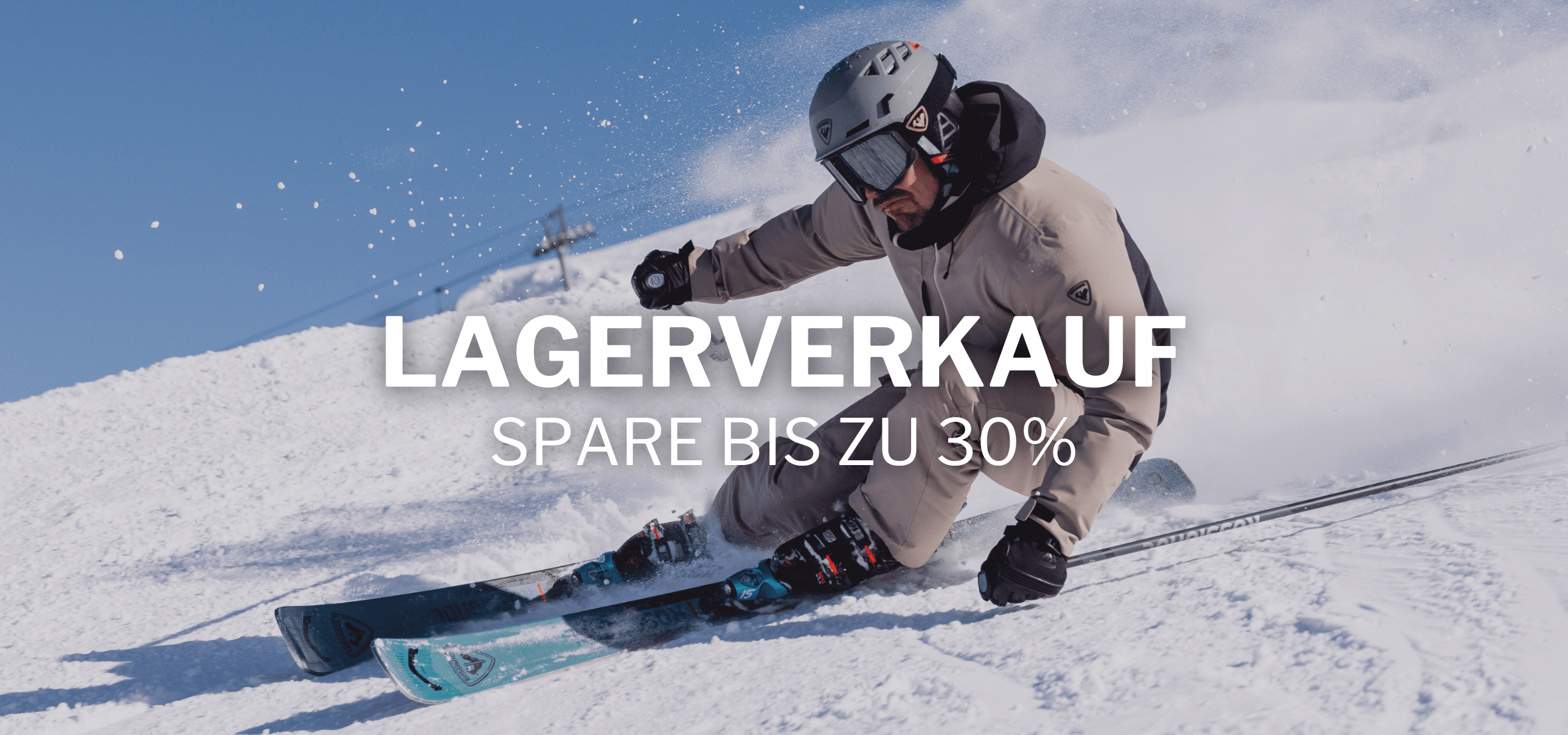 Skibekleidung und Skiausrüstung