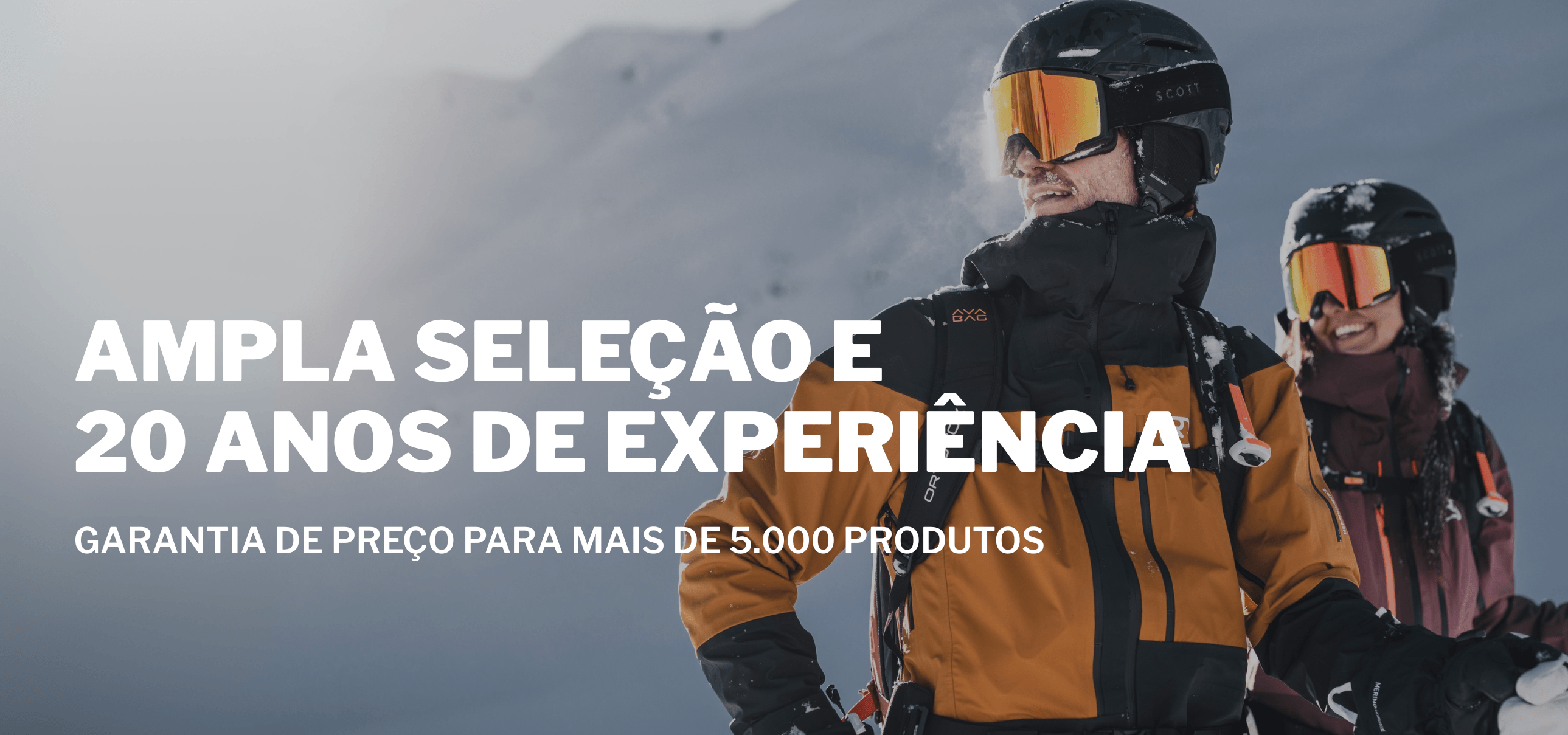 Roupa de esqui de marcas populares